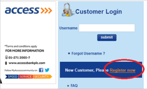 Access bank Register Now